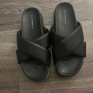 Faux Leather Sandals